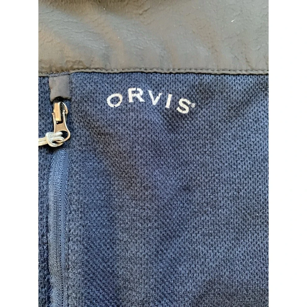 ORVIS Men's Bonded Mesh Fleece Full Zip Jacket ~ Blue ~‎ Size Large